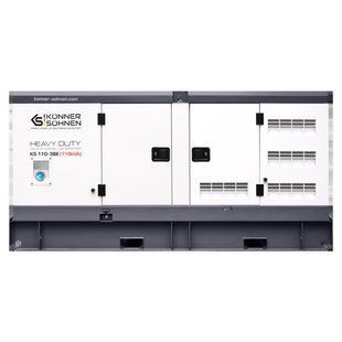 Генератор дизельний Konner&Sohnen KS 110-3BE, 230/400В, 3 фази, 100кВа, електростартер, передстартовий підігрів, 1446кг KS110-3BE фото