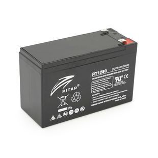 Акумуляторна батарея AGM RITAR RT1280, Black Case, 12V 8.0Ah ( 151 х 65 х 94 (100) ) Q10 RT1280B фото