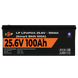 Акумулятор LP LiFePO4 24V (25,6V) - 100 Ah (2560Wh) (Smart BMS 100А) з BT пластик (20200) LP20200 фото 2
