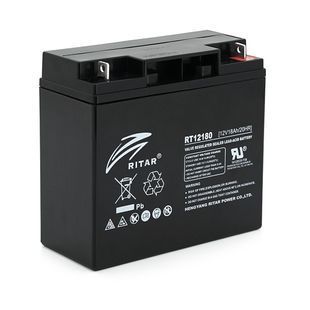 Акумуляторна батарея AGM RITAR RT12180BL5, Black Case, 12V 18.0Ah (181х77х167) Q2 RT12180BL5 фото