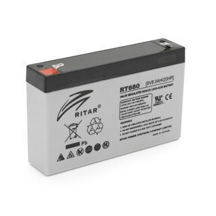 Акумуляторна батарея AGM RITAR RT680, Gray Case, 6V 8Ah (151х34х94 (100)) Q10 RT680G фото