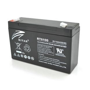 Акумуляторна батарея AGM RITAR RT6100, Black Case, 6V 10Ah (150 х 50 х 93 (99)) Q10 RT6100 фото