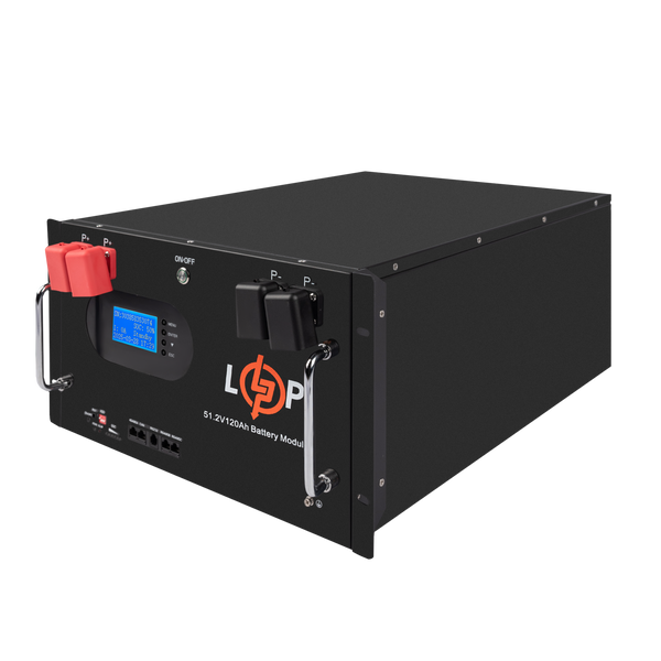 Акумулятор LP LiFePO4 51,2V - 230 Ah (11776Wh) (Smart BMS 200A) с LCD RM AB RS485/CAN (30386) LP30386 фото