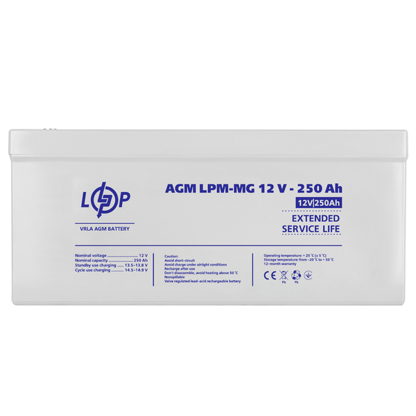 Акумулятор мультигелевий LPM-MG 12V - 250 Ah (4198) 127112 фото