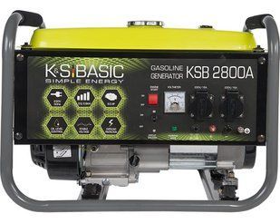 Генератор бензиновий Konner&Sohnen Basic KSB 2800A, 230В, 2.8кВт, ручний запуск, 36.2кг KSB2800A фото