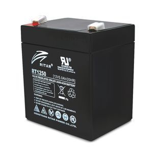 Акумуляторна батарея AGM RITAR RT1250B, Black Case, 12V 5.0Ah ( 90 х70 х 101 (107) ) Q10 RT1250B фото