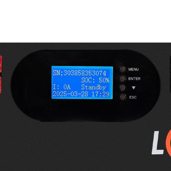 Акумулятор LP LiFePO4 51,2V - 120 Ah 6000Wh (Smart BMS 100A) с LCD RM AB RS485/CAN (30385) LP30385 фото