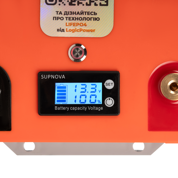 Акумулятор LP LiFePO4 25,6V - 160 Ah (4096Wh) (BMS 200A/100А) пластик LCD Smart BT (24409) LP24409 фото