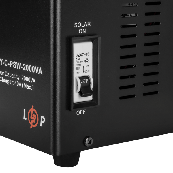 Сонячний інвертор (ДБЖ) LogicPower LPY-C-PSW-2000VA (1400W) MPPT24V (4126) LP4126 фото