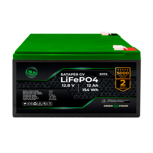 Акумулятор GV LiFePO4 12,8V - 12Ah (154Wh) (31173) 126819 фото