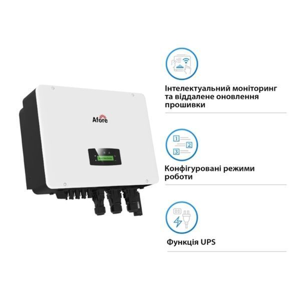 Гібридний інвертор Afore AF15K-TH Aton 15KW HV-battery 2 MPPT Wi-Fi 220/380V Трифазний (AF15K-TH(Aton)) AF15K-TH(Aton) фото