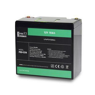 Акумулятор LiFePO4 (літій залізо фосфатний) 12В 18А&middot;год Full Energy FEG-1218 265076 фото