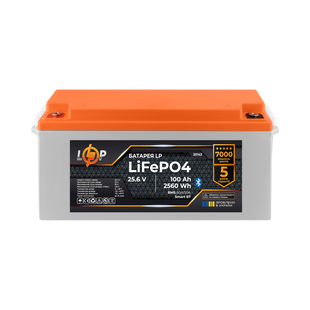 Акумулятор LP LiFePO4 25,6V - 100 Ah (2560Wh) (BMS 80А/50) пластик Smart BT (30143) LP30143 фото