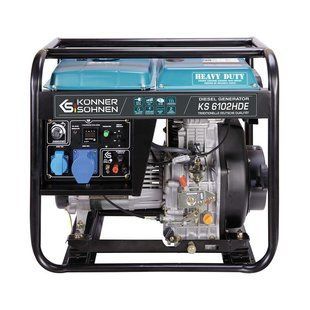 Генератор дизельний Konner&Sohnen KS 6102HDE (EURO II), 230В, 5.5кВт, електростартер, 107кг KS6102HDE фото